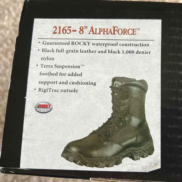 NEW IN BOX Rocky 8” AlphaForce Waterproof Public Service Boots - Picture 6 of 8